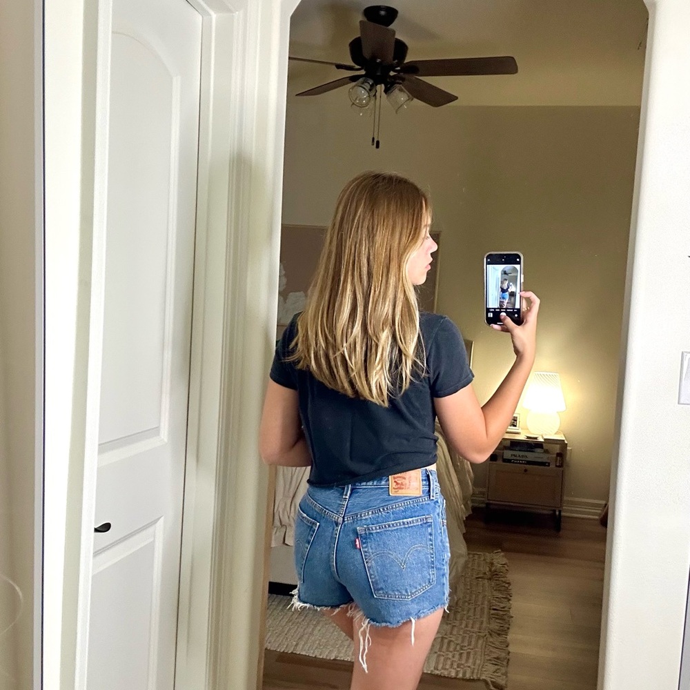 Levi's Blue Denim Cutoff Shorts